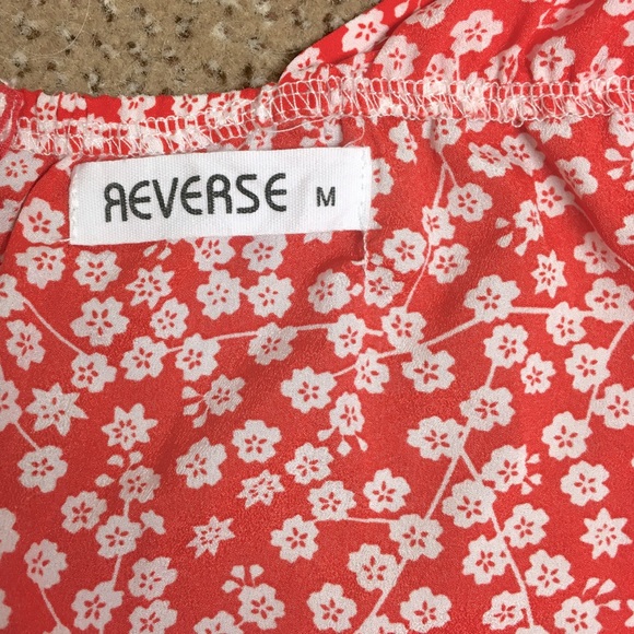 Red and white floral summer sundress - Picture 9 of 10